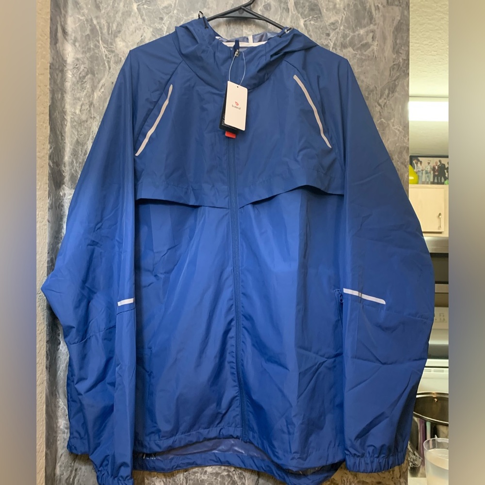 BALEAF Men's Rain Jacket Waterproof Windbreaker Running Cycling Hiking Hood